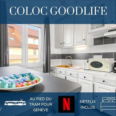 Homey Coloc Goodlife - Colocation Moderne - Chambres Privees - Wifi Et Netflix - Au Pied Du Tram Pour Geneve Ambilly Exterior foto