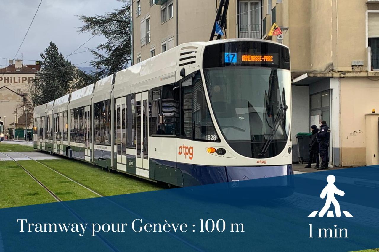Homey Coloc Goodlife - Colocation Moderne - Chambres Privees - Wifi Et Netflix - Au Pied Du Tram Pour Geneve Ambilly Exterior foto